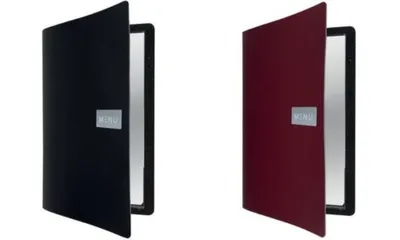 Image de Porte-menus Securit RAW A4 cuir véritable brun