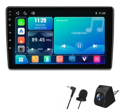 Produktbild von Autoradio für Skoda Fabia 2007-2014 kabelloses CarPlay und Android Auto, DSP, Rückfahrkamera, Mikrofon 10 Zoll Linux