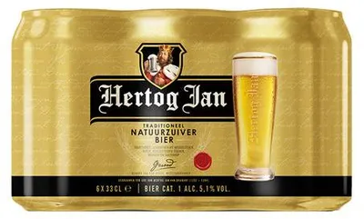 Obrázok produktu pre Pivo Hertog Jan Lager v plechovkách (24 x 33 cl)