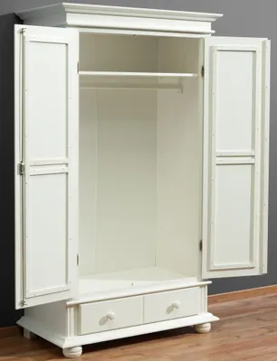 Produktbild von Kleiderschrank Mehrzweckschrank Fichte weiss Garderobenschrank - (725)