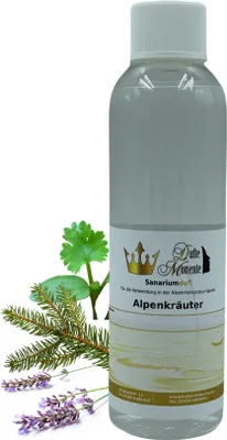 Produktbild von Sanarium Duft Alpenkräuter 250ml - Duft für Sauna, Niedertemperatur Sauna von Dufte Momente - beliebt auch bei Profianwendern - in gewohnter Qualität