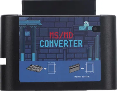 Image de MS à MD Game Card Converter Cassette vidéo pour Retron 5 3 2 Mega Drive Genesis Noir