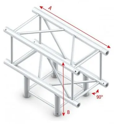 Produktbild von Pro-40 Square G - T-Cross 3-way 90°