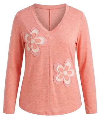 Produktbild von Damen Bluse mit V-Ausschnitt und regulärer Passform, in Größe S, Farbe Rosa