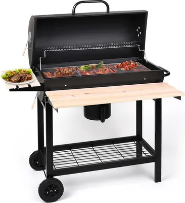 Obrázok produktu pre OneConcept Beefbutler, udiareň, gril na drevené uhlie, 3 rošty, grafitovo sivá