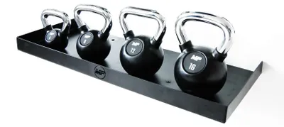 Produktbild von Muscle Power Wall Line Aufbewahrungsregal für Kettlebells und Hanteln Schwarz