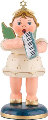 Produktbild von Engel mit Melodika (6,5cm) von Hubrig Volkskunst
