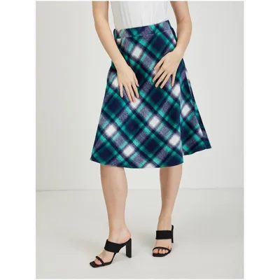 Produktbild von Orsay Grün-blauer Damen-Karorock DP-3547444__M