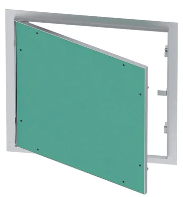 Produktbild von Wiltec Revisionsklappe 50 x 50 cm Revisionstür mit Aluminiumrahmen, Revisionsöffnung mit 12,5 mm Gipskartoneinlage, Revi Klappe für Trockenbau