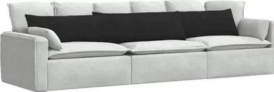 Image de vidaXL Coussin de canapé 2 pcs Noir 200 x 40 cm Tissu