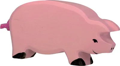 Produktbild von Schwein Bauernhof Holzfigur Holzspielzeug von Holztiger