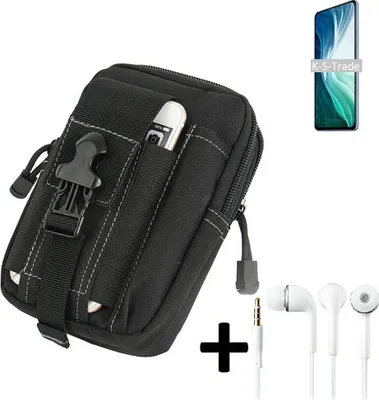 Produktbild von K-S-Trade Gürteltache + Kopfhörer kompatibel mit Xiaomi Mi 11i Gürtel Tasche Holster Schutz Hülle Handy Hülle  schwarz inkl. Extrafächer
