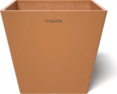 Image de POTS&MORE Pot de fleurs Prismo 20, ¸ 20 cm carré terre cuite hauteur 18 cm