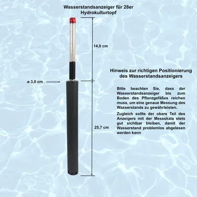 Produktbild von MePla - 2 Stück - Wasserstandsanzeiger für 28er Hydrokulturtopf
