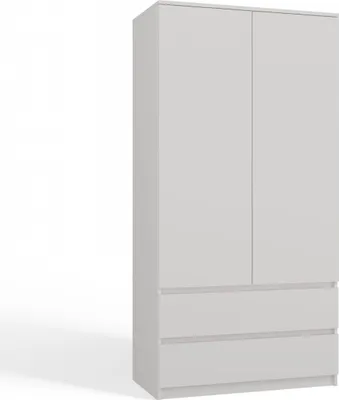 Produktbild von Topeshop SZAFA MALWA B, Weiß, Garderobe, 5 Regale, 2 Tür(en), Weiß, Partikelbord