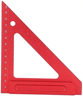 Image de Règle en aluminium de 150 mm - Échelle précise - Règle pour le travail du bois - Matériau de surface durable - Mesure précise