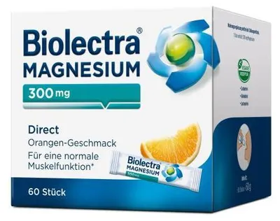 Obrázok produktu pre Biolectra Magnézium 300 mg Priame oranžové tyčinky 60 St