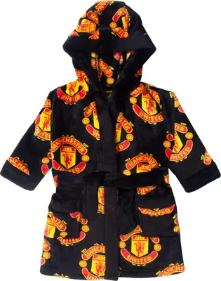 Produktbild von Manchester United FC - Morgenmantel für Baby, Rundum bedruckt, Fleece GF722 (98) (Schwarz)