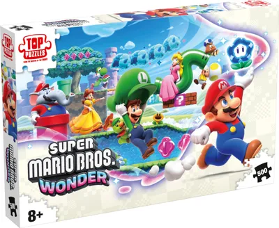 Produktbild von Winning Moves Super Mario Wonder Puzzle – Puzzle 500 Teile – Geduld- und Denkspi