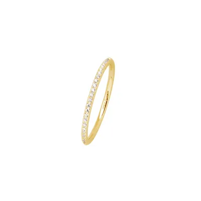 Produktbild von Xenox XS1721G Ring Damen Krappe 25 Zirkonia Weiss Silber 18k Vergoldet Gr. 54