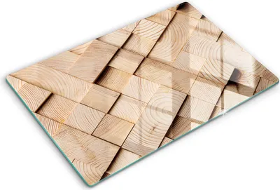 Produktbild von Abdeckung Glas - Küchenabdeckung - 80x52 cm - Abdeckplatte -Holzquadrate
