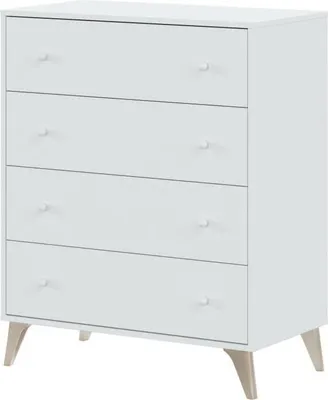 Produktbild von Kommode Sweet, 4 Schubladen, 95 x 77.5 x 40 cm, Weiß, Spanplatten Melaminbeschichtet