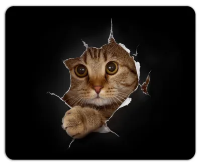 Productafbeelding van Kleine muismat met kattenmotief, 21 x 26 cm