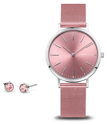 Produktbild von Bering Damen Uhr Armbanduhr Classic Quarz - 14134-999-GWP Set