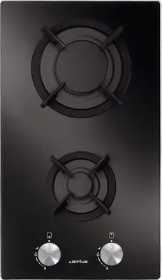 Produktbild von Airlux AV32HBK, Schwarz, Integriert, Gaskochfeld, Glas, 2 Zone(n), 2 Zone(n)