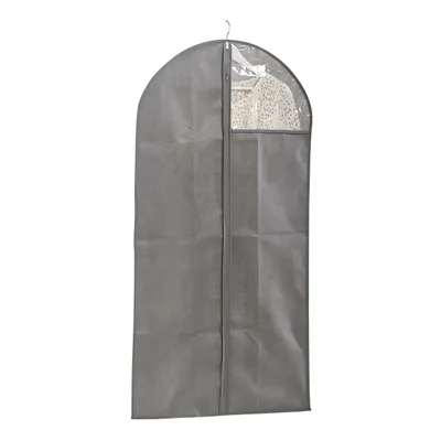Produktbild von Zeller Kleiderhülle mit Fenster, grau, 60 x 120 cm, 14612
