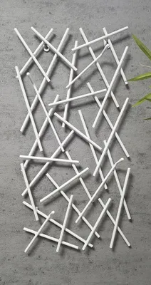 Produktbild von Wandgarderobe 4 Stück weiß aus Metall, 23370
