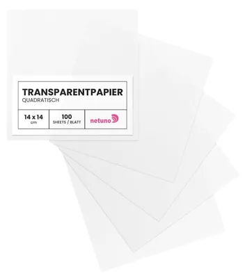 Transparentpapier 14x14 cm, 93 g/m², 100 Blatt für Sterne