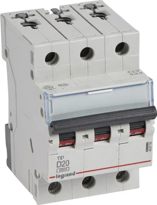 Obrázok produktu pre Legrand TX3, Miniatúrny istič, Typ D, IP20, 240 - 415 V