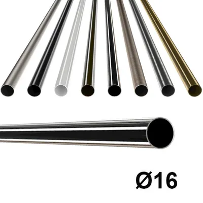 Produktbild von MDEKOR Metallrohr für Gardinenstange, 16 mm, Edelstahl, 140 cm