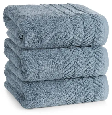 Zdjęcie produktu dla Ręcznik kąpielowy NEFRE 70x140 cm niebieski bawełniany frotte 500 g/m²