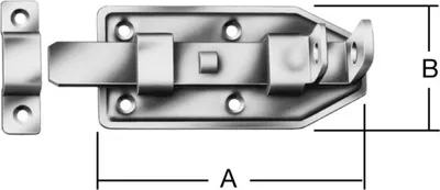 Immagine prodotto di Catenaccio VORMANN (lunghezza 120 mm larghezza 56 mm / acciaio inox) - 010105120