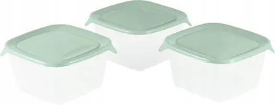 Produktbild von Curver Fresh & Go Vorratsdosen Set 3x 1,2L eckig