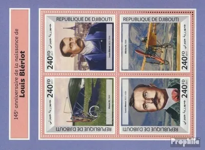 Produktbild von Briefmarken Dschibuti 2017 Mi 1881-1884 Kleinbogen (kompl. Ausg.) postfrisch Louis Blériot