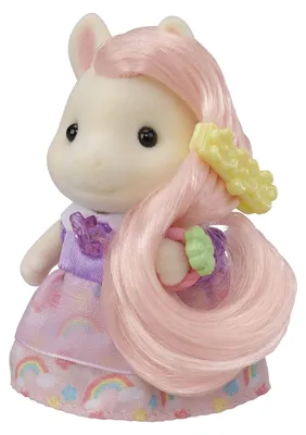 Immagine prodotto di SYLVANIAN FAMILIES Pony Girl Dressing Table - Joy with Pink Hair - Hair Accessories Included