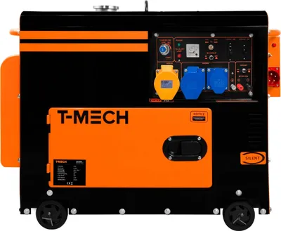 Produktbild von 6kVA Diesel Stromerzeuger Generator Stromaggregat Geräuschlos Notstromaggregat Einphasig 230V 6500W 13PS Motor 115V E-Start Notstrom Schwarz Pulverbeschichteter Stahl 20L Kapazität Werkzeug & Trichter