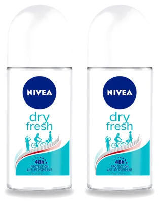 Immagine prodotto di 2 deodoranti roll-on Nivea Dry Fresh - 50 ml - confezione  - 2 pezzi
