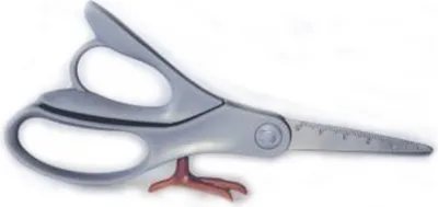 Produktbild von Schere 18 cm mit Skala 0-5 cm, selbsthaltend, ergonomische Griffe