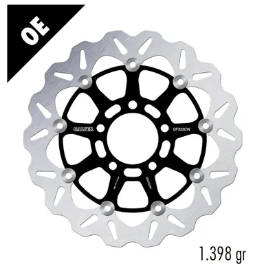 Immagine prodotto di Dischi freno Galfer 2x DF323CW WAVE®, completi, flottanti, per l'anteriore, modello 310x5mm, compatibili con Kawasaki
