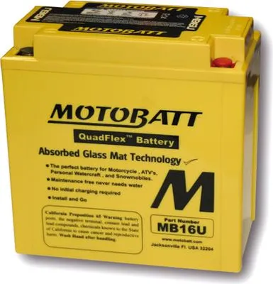 Produktbild von Akku MB16U 12V 20Ah 240A AGM wartungsfrei für Powersport-Fahrzeuge 160x90x161mm