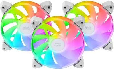 Obrázok produktu pre Mars Gaming MF3AR, Ventilátor, 12 cm, 1100 ot/min, Biela