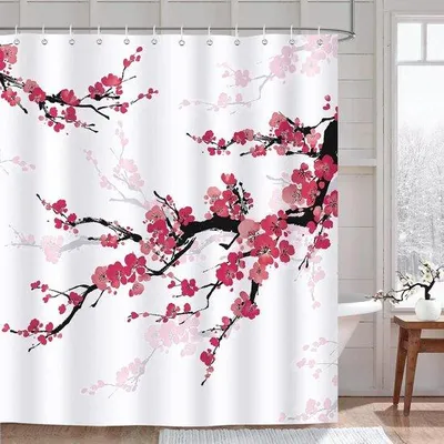 Immagine prodotto di Tenda da doccia impermeabile in poliestere 180x200 cm, rossa