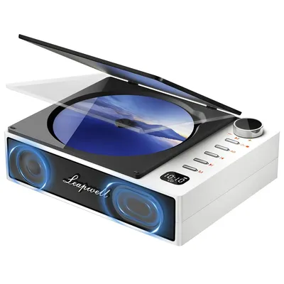 Produktbild von Retro CD Player Bluetooth, Tragbarer Musikspieler, USB, FM, Audioausgang, Geschenk, Perfekt für unterwegs & Zuhause,Weiß