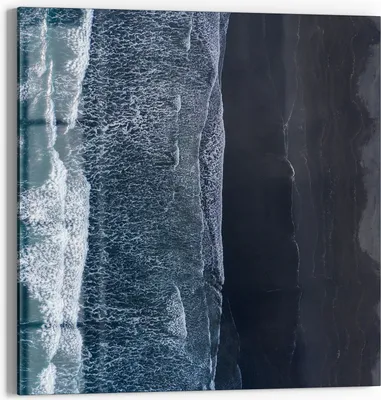 Produktbild von DEQORI Magnettafel Glas 50x50 cm 'Meereskontraste' beschreibbar Whiteboard Pinnwand Küche