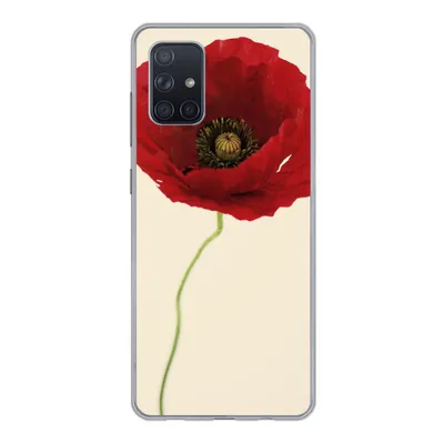 Produktbild von MuchoWow® Handyhülle Schutzhülle Hülle für Samsung Galaxy A51 Nahaufnahme einer roten Mohnblume Silikon Softcase Handy Hülle - Schutzabdeckung