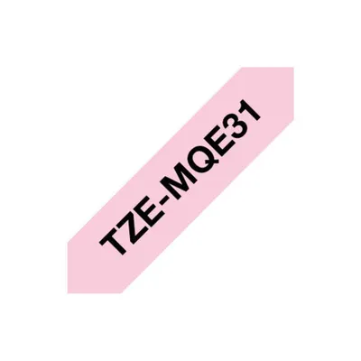 Produktbild von Brother TZe-MQE31 - Schwarz auf Pastellrosa - Rolle (1,2 cm x 8 m) 1 Kassette(n) laminiertes Band - für Brother PT-P750, P950, P-Touch PT-D610, P-Touch Cube PT-P300, P-Touch Cube Pro PT-P910
